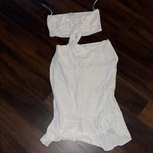 Paper Crane White Skirt set